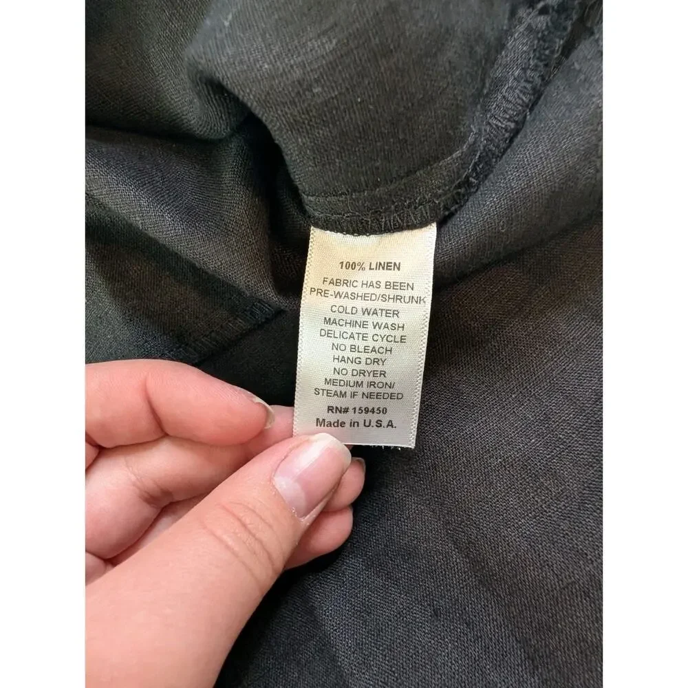 Lisa Bayne Linen Color-blocked Top Size Small - Picture 5 of 9
